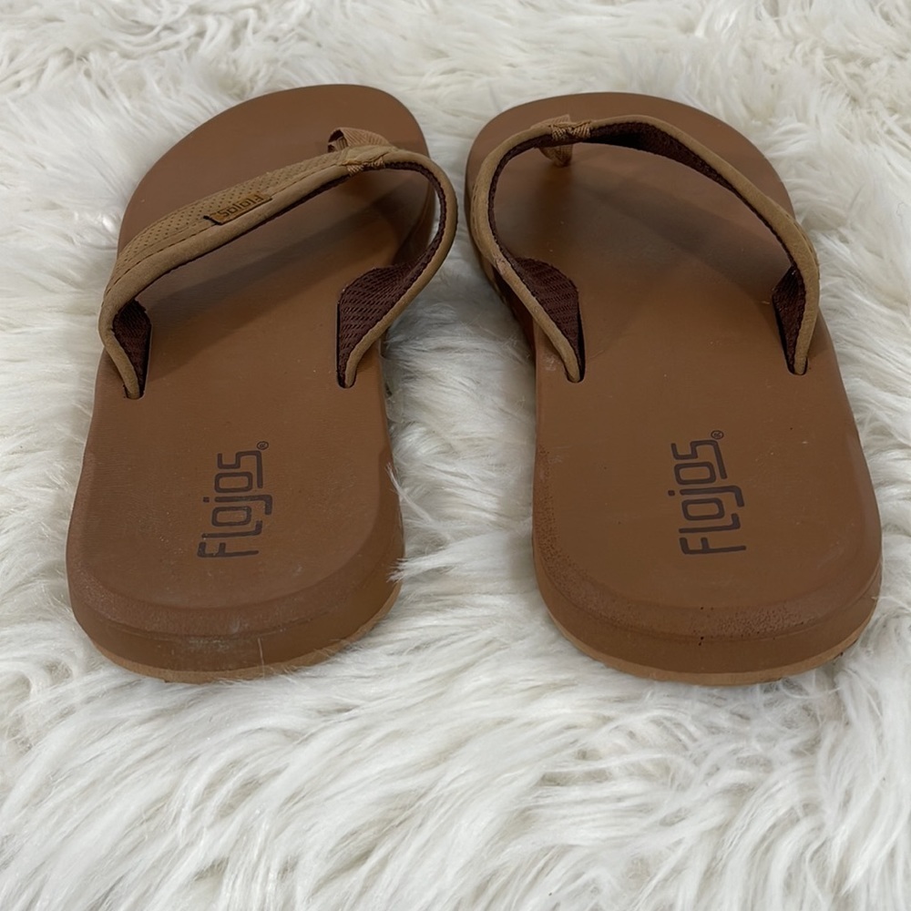 FLOJOS LEVEE Men’s Brown Flip Flop Built tough with a wide strap & arch support - Picture 5 of 9